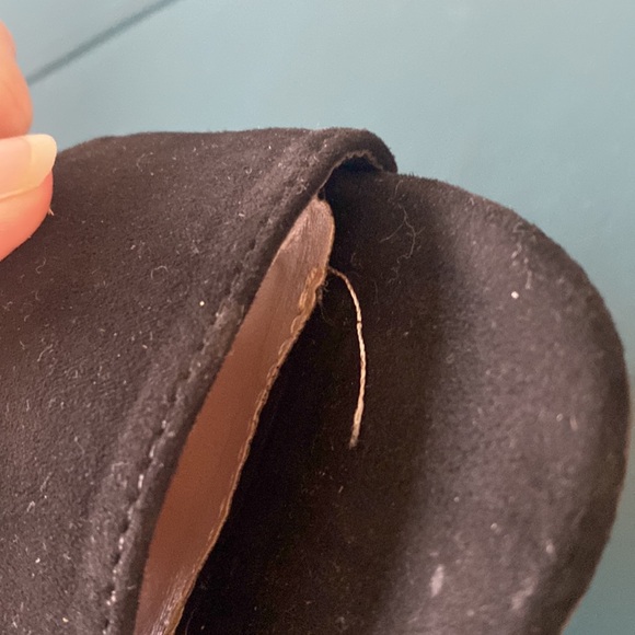 Black suede kitten heeled slide - Picture 3 of 3